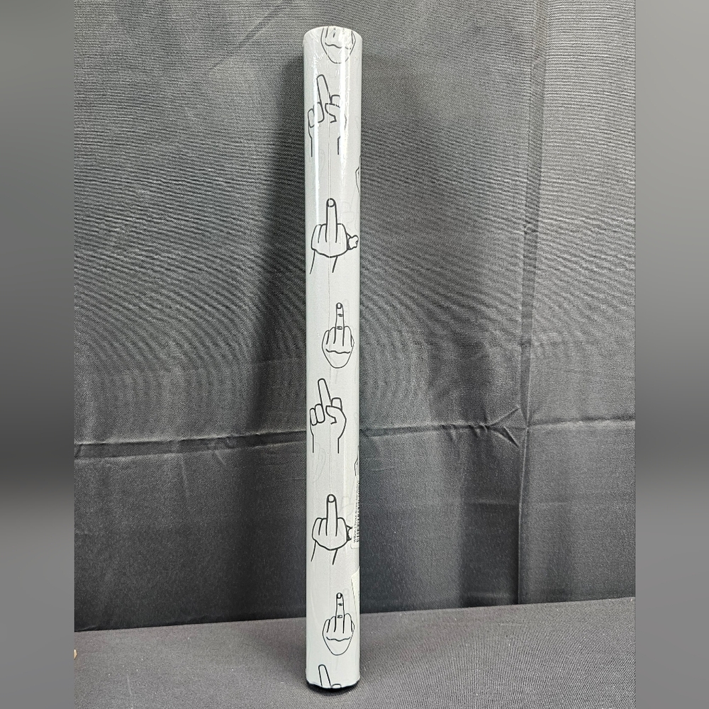 Stylish Gray Gift Wrap with Hand Gesture Design